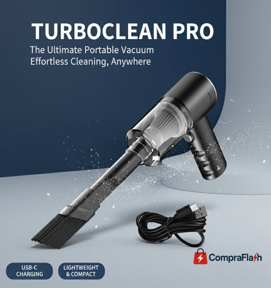 TurboClean Pro™ - Aspiradora portátil para autos.